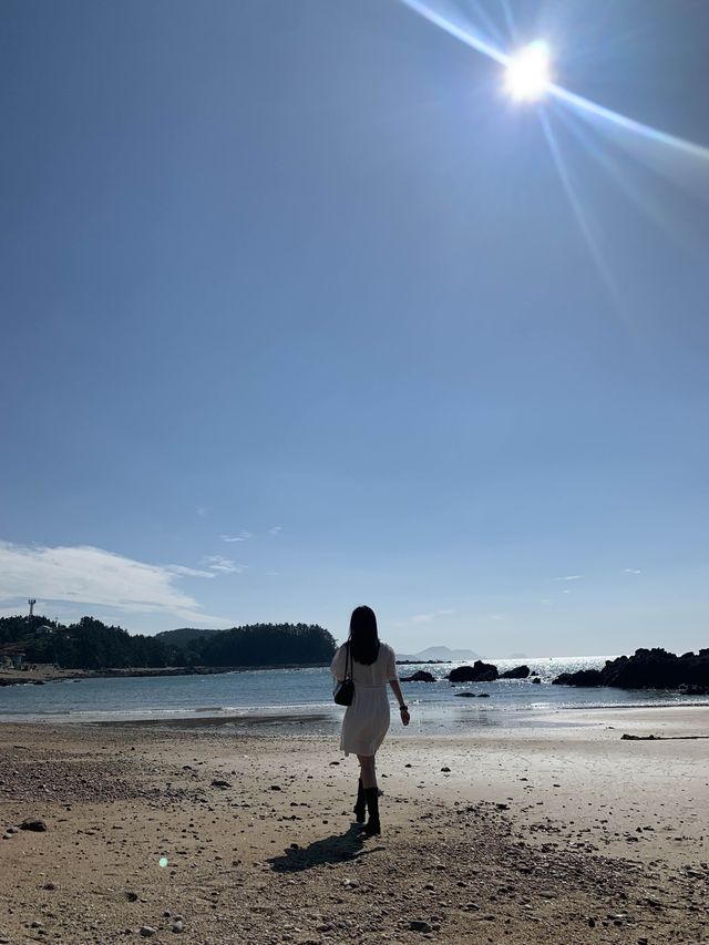 파도리 해수욕장 해식동굴에서 인생샷 건지기🫧