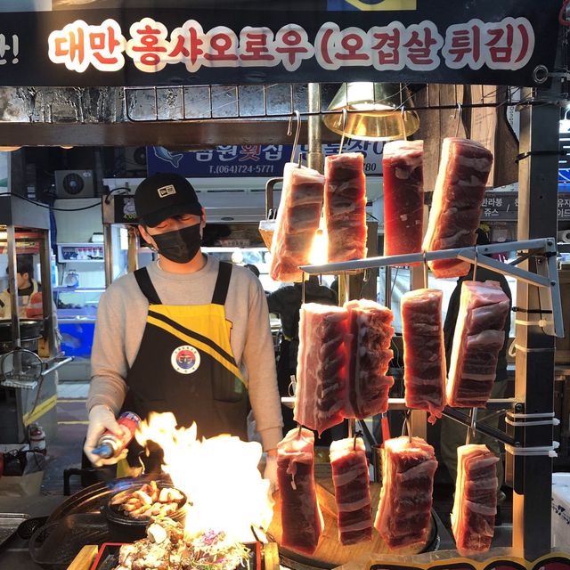 濟州東門市場遊夜市品嘗😋地道小食
