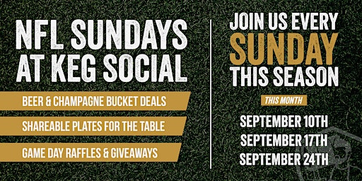 NFL Sundays at Keg Social Orlando! | KEG SOCIAL ORLANDO - Dining & Entertainment