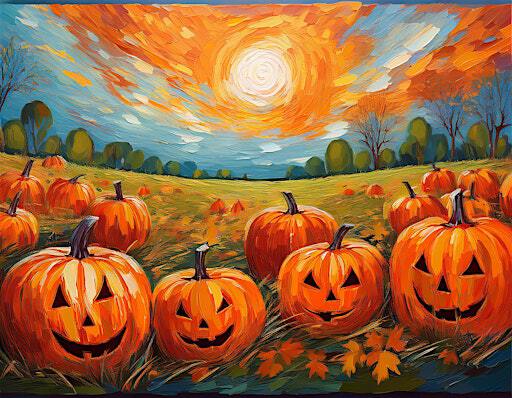 The Pumpkin Patch Paint and Sip in Northside Cincinnati | Northside Print Shop