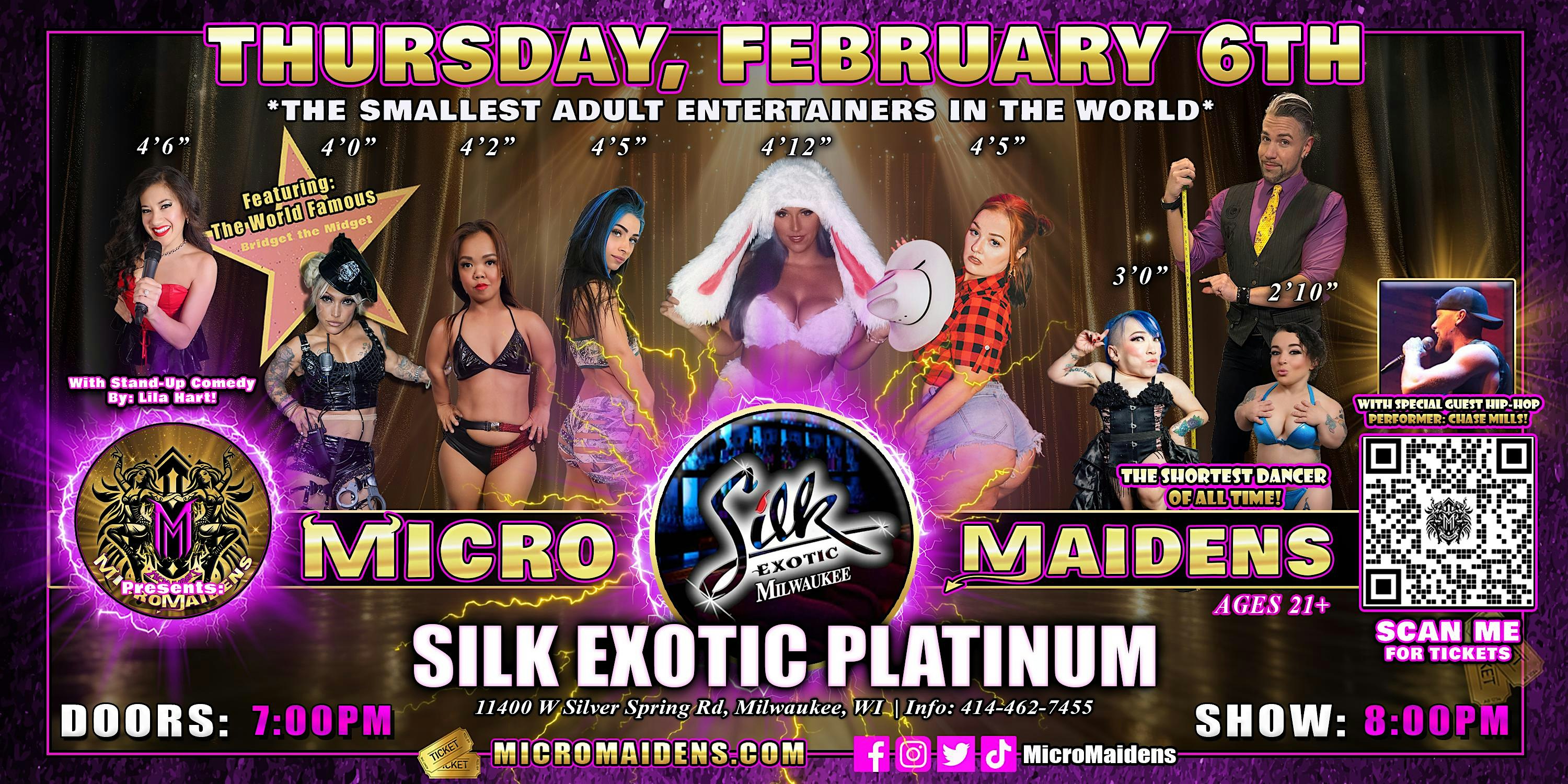 Milwaukee, WI - Micro Maidens Dwarf Dancers @Silk Platinum MKE | Silk Exotic Platinum Gentlemen's Club
