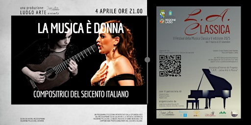 L.A. CLASSICA Festival 2025: “La Musica è Donna: compositrici del Seicento” | Circolo Cittadino Sante Palumbo