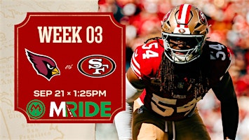 49ers vs CARDINALS SHUTTLE BUS R/T FROM SAN FRANCISCO (MARINA) 9/21/2025 | Westwood