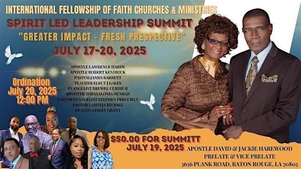 IFFCM's Spirit Led Summit 2025: "Greater Impact - Fresh Perspective | 3656 Plank Rd