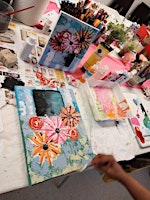 3D Textured Flowers with Mixed Media on Canvas | Expressive Brush Art Studio