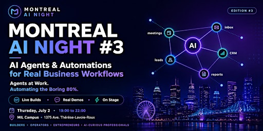Montreal AI Night #3 — Practical AI Use Cases & Local Builders | 1375 Ave.Thérèse-Lavoie-Roux