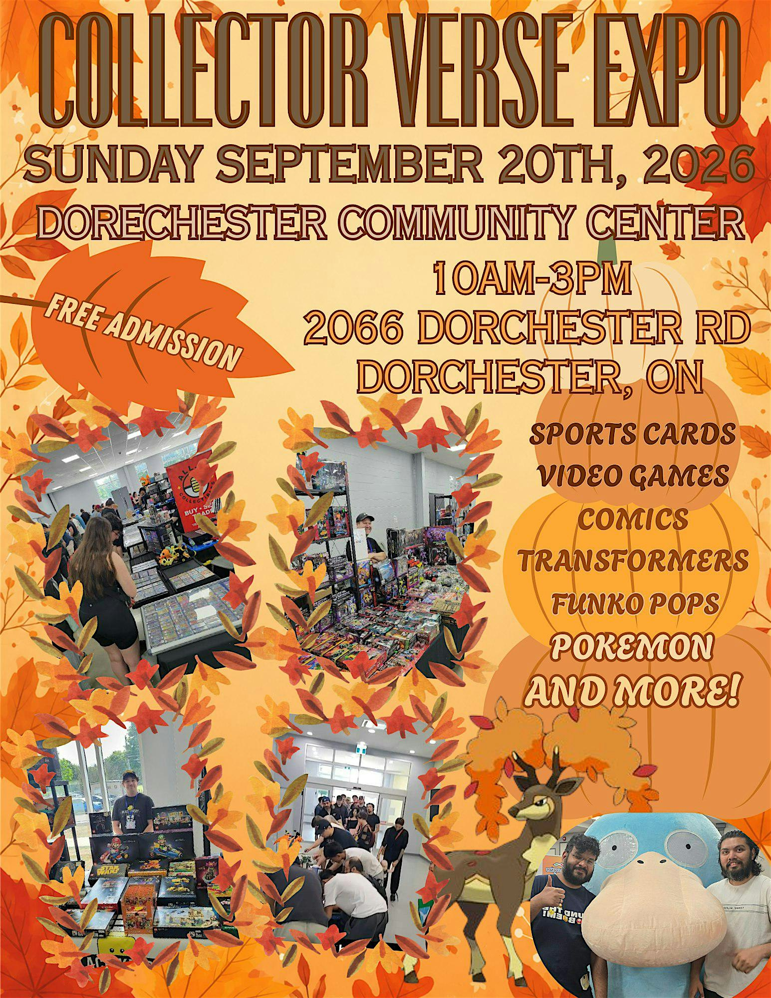 COLLECTOR VERSE EXPO DORCHESTER ONTARIO FREE ENTRY | 2066 Dorchester Rd