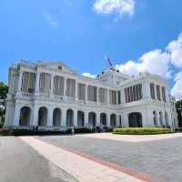 Manicured gardens in the Istana