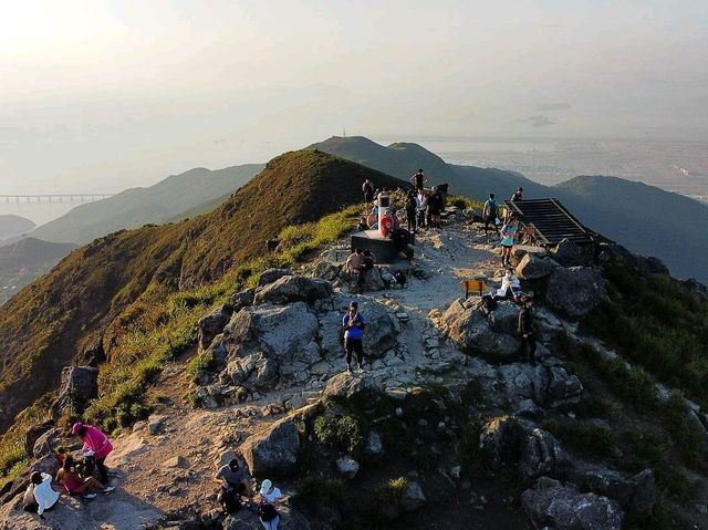 Amazing sun rise in the Lantau Peak Amazing sun rise in the Lantau Peak