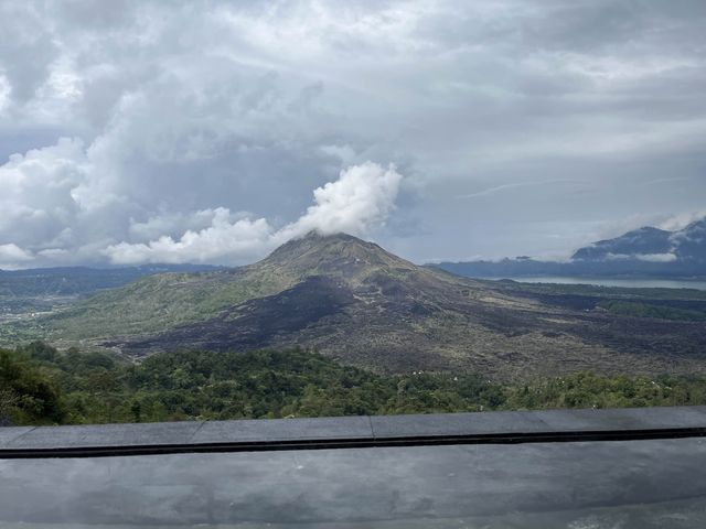 Cafe with stunning view of Mount Batur