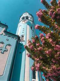 Blue Skies and a Blue Church in Slovakia