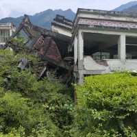 Earthquake memorial and ruins near Chengdu