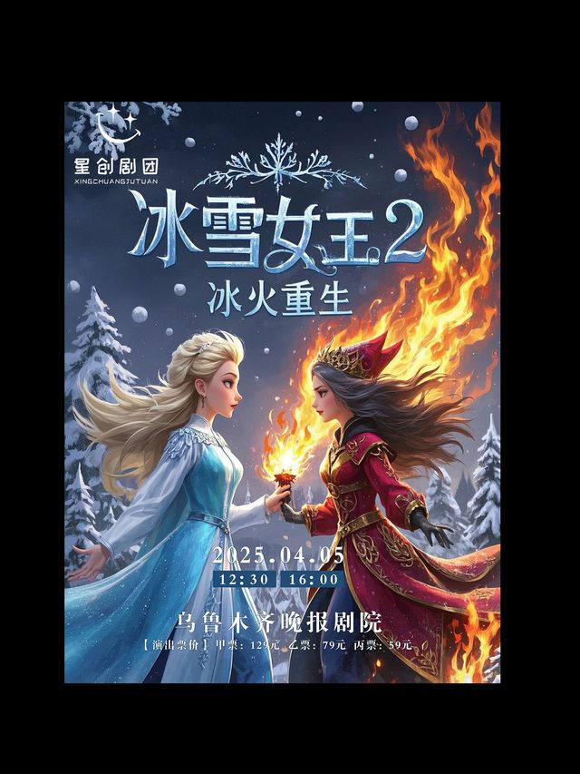 《冰雪女王2之冰火重生》｜兒童親子 | 烏魯木齊晚報劇院