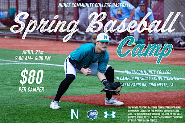 Nunez Spring Baseball Camp | Nunez Community College