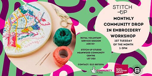Monthly Embroidery Group with RVS | Stitch-Up Studio, Meanwood Community Centre