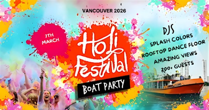 Holi Festival Cruise Vancouver 2026 | Burrard Queen