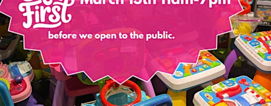 PRE SALE PASSES for Tiny Tots Mega Kids Sale SPRING 2026 | The Loading Dock 375 Fairfield Avenue, Stamford, CT