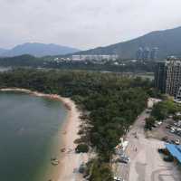 航拍船灣淡水湖