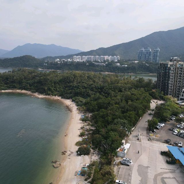 航拍船灣淡水湖