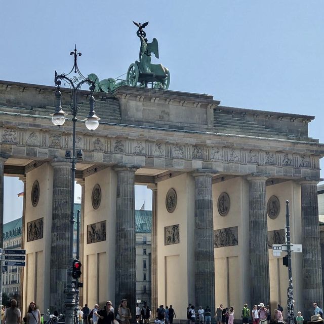 Walking through Brandenburg Gate 