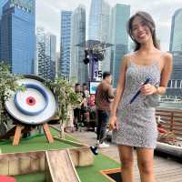 Pixar-themed mini golf outside MBS