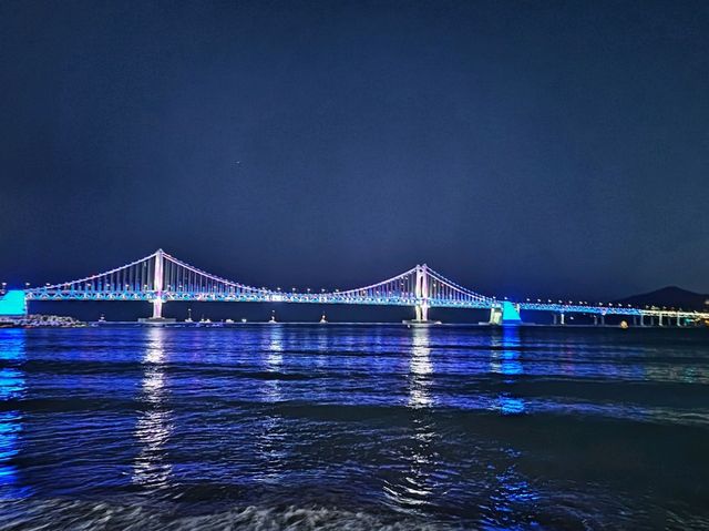 Bridge lights above the sea  🌉 