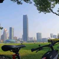 22km cycling path along the Huangpu River 