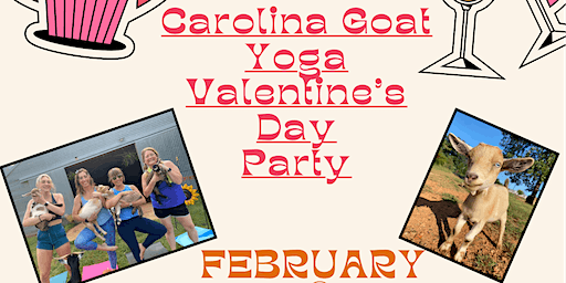 Valentines Day Goat Yoga Party | Carolina Goat Yoga
