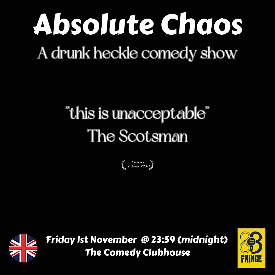 Absolute Chaos • A Heckling Comedy Show • BCN Fringe • EN | The Comedy Clubhouse