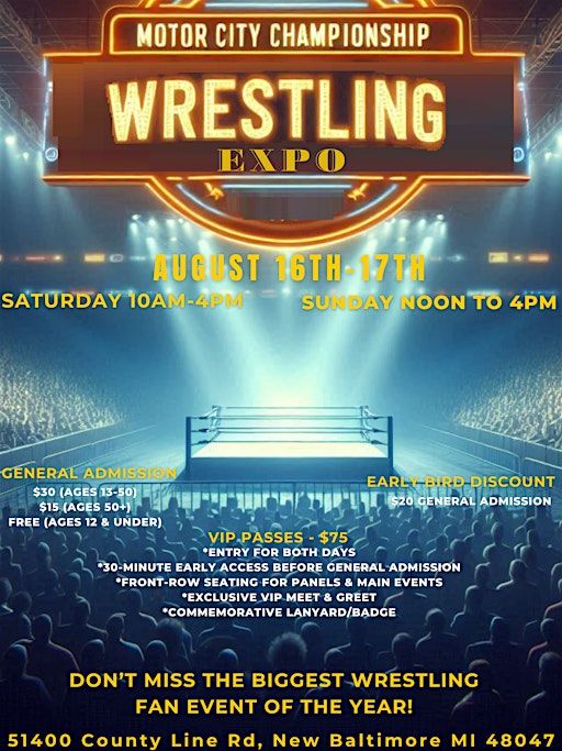 Motor City Championship Wrestling Expo | All Star Sports Center