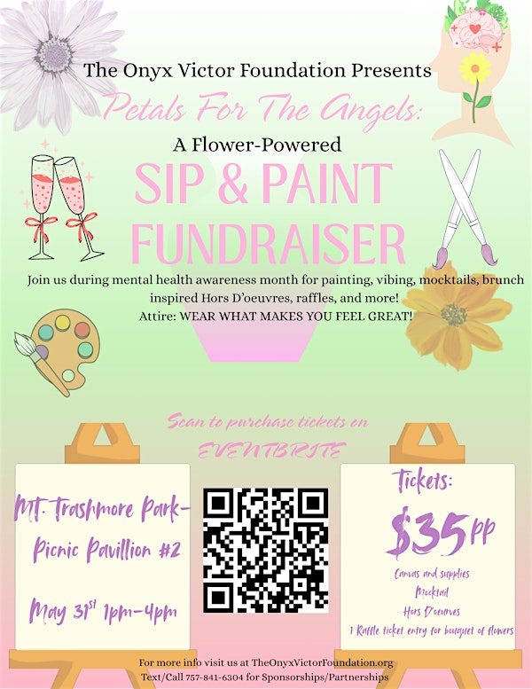 Petals For The Angels: A Flower Powered Paint & Sip Fundraiser | Mount Trashmore Park