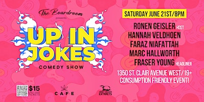 Up in Jokes Toronto Comedy Show + Free Gift | The Boardroom Lounge & Theatre - Event Space
