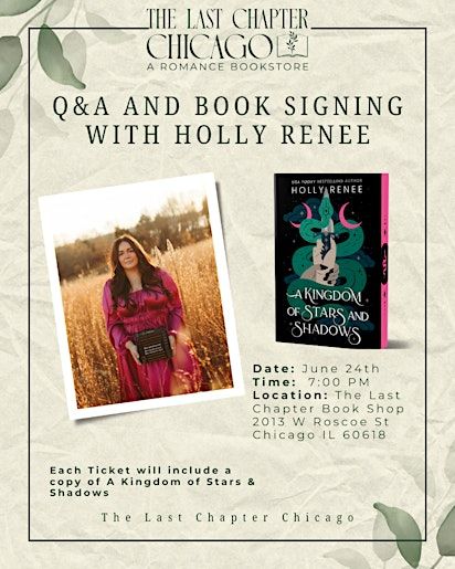 Q&A and Book Signing with Holly Renee | The Last Chapter Book Shop