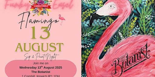 Sip & Paint Night At The Botanist, Ipswich, painting Flamingo | The Botanist Ipswich