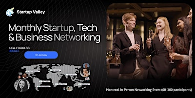 Monthly  Startup, Tech & Business Networking Montreal | Bar Dominion
