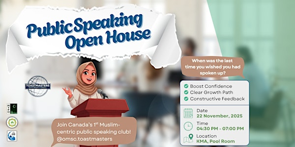 Step Into the Spotlight: Join the Ottawa Muslim Speakers Club Open House! | Kanata Muslim Association