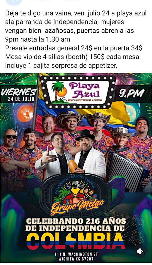 Independencia de Colombia | Playa Azul Authentic Mexican