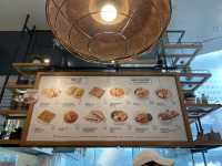 Cafe with a fountain view at Suntec City Mall