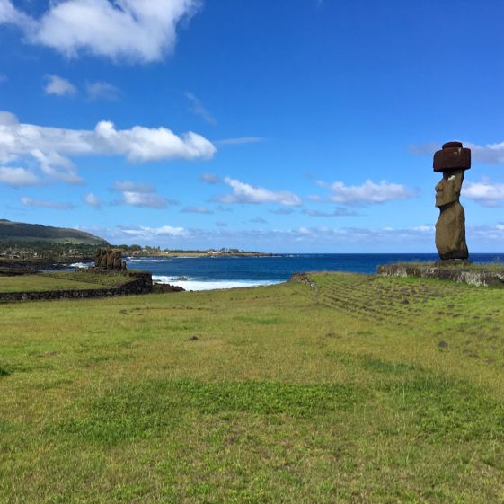 Moai in most remote inhabited island