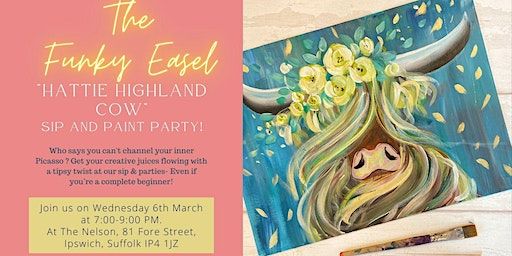 The Funky Easel Sip & Paint Party: Hatty Highland Cow at The Nelson | Lord Nelson