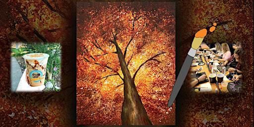 Paint & Sip at Sip Coffee House 2 in Highland: Autumn Tree | Sip Coffee House and Artisan Cafe
