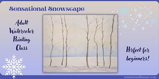 Sensational Snowscape Watercolor Paint & Sip Class | 901 Santa Fe Dr