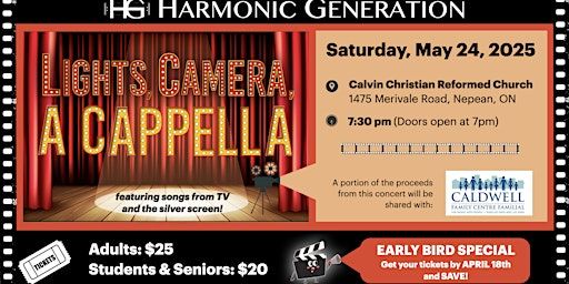 Harmonic Generation presents "Lights, Camera, A Cappella"! | Calvin Christian Reformed Church