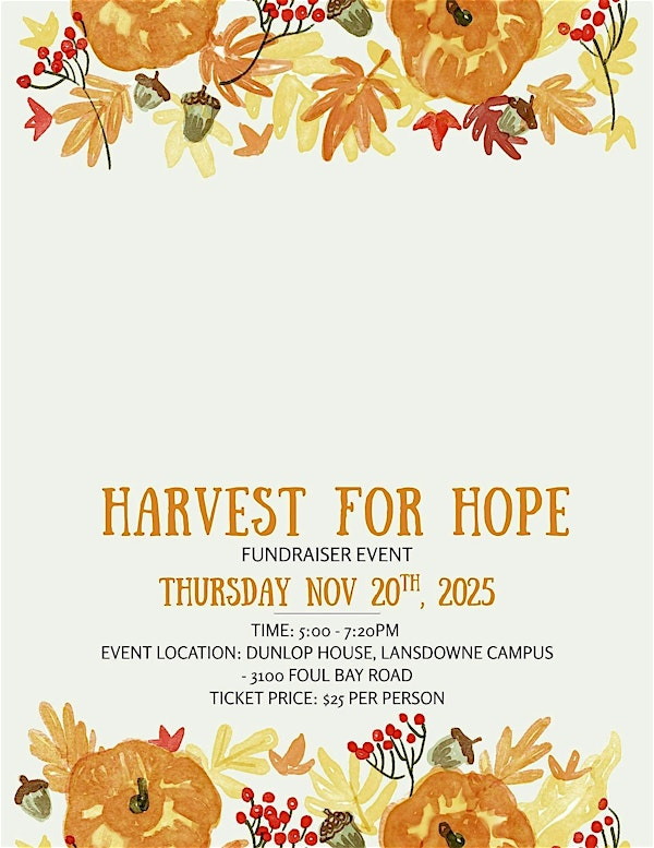 Harvest For Hope | Dunlop House Restaurant