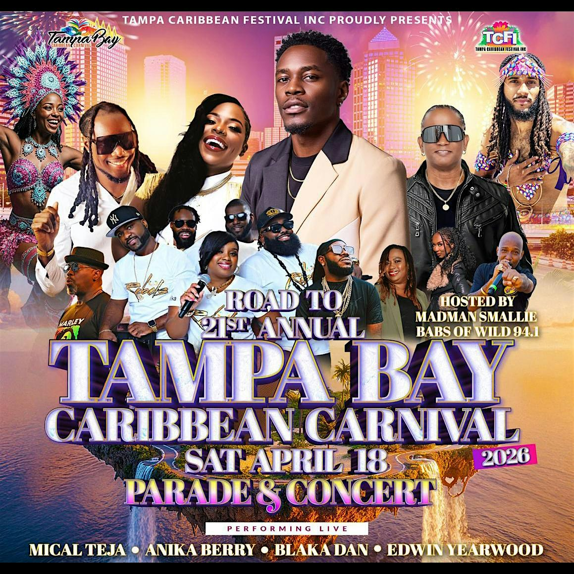 21st Annual Tampa Bay Caribbean Carnival 2026 Parade and Concert | Perry Harvey Sr Park