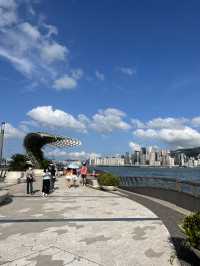 晴空萬里的尖沙嘴海濱