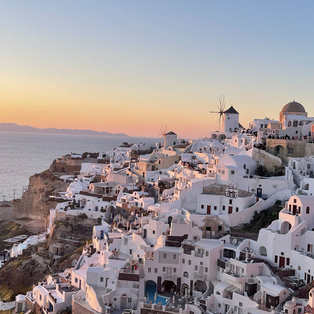 stunning sunset view at Oia Santorini