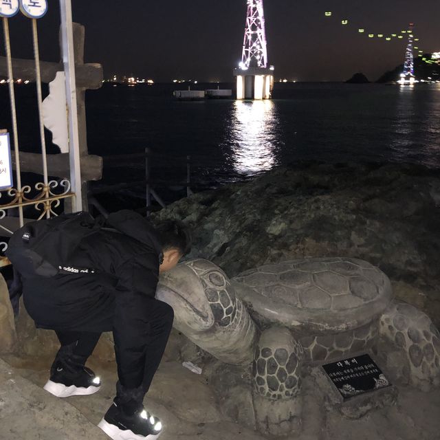 夜遊釜山🐢龜島探索神秘的傳說