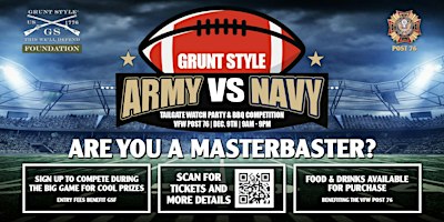The Grunt Style Army vs Navy Tailgate Watch Party & BBQ Competition | 900 Broadway St, San Antonio, TX, USA