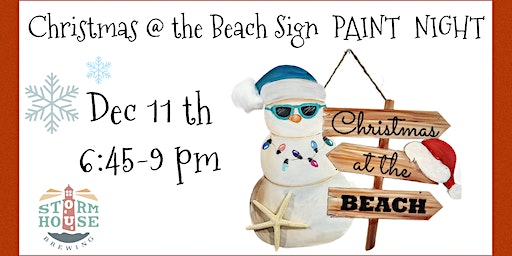 Christmas at the Beach Sign Paint Night | Stormhouse Brewing
